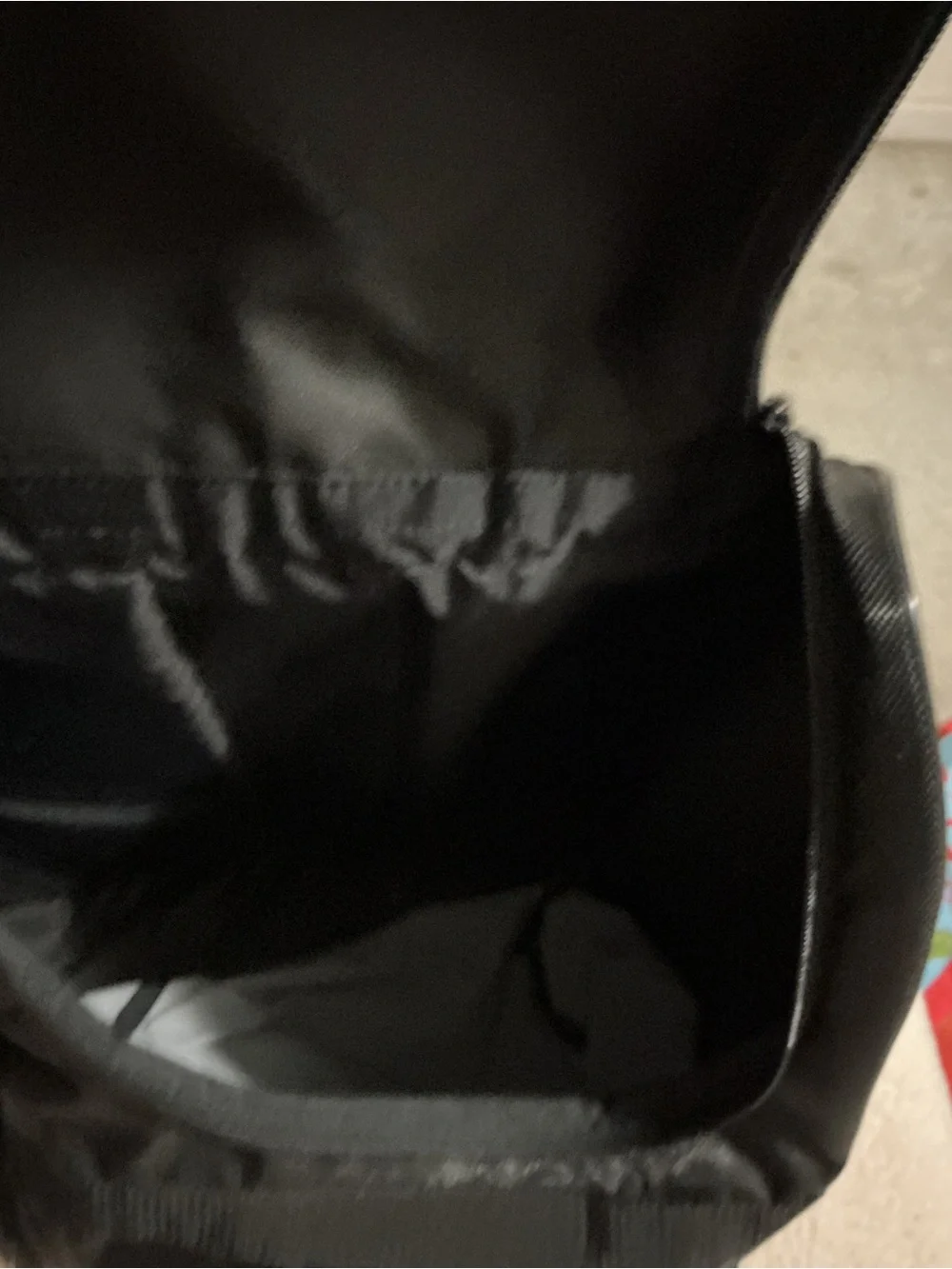 Vintage Black Backpack with White Script Logo